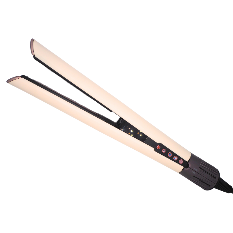 Détail des plaques céramique du lisseur séchant professionnel PureFlow